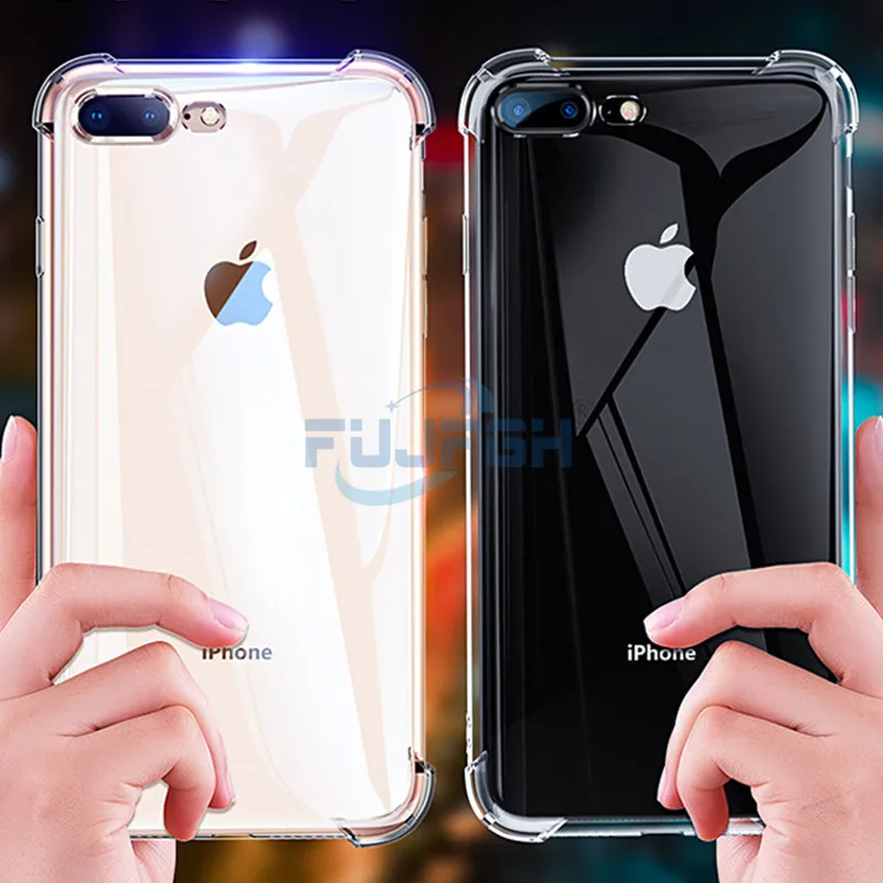 

Luxury Super Shockproof 360 Clear Silicon Soft TPU Case For iPhone 7 8 6 6s Plus X XS MAX XR 5 5s SE Transparent Phone Back Case