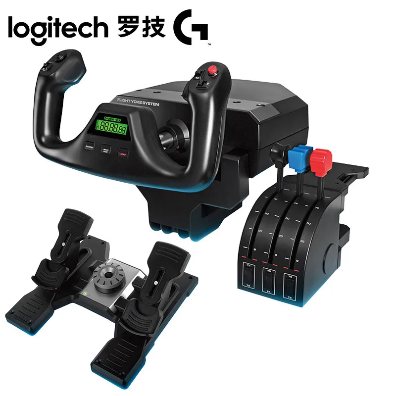 

Logitech Flight Yoke System Logitech G Saitek PRO Flight Simulator Yoke Throttle System Sim for PC MAC