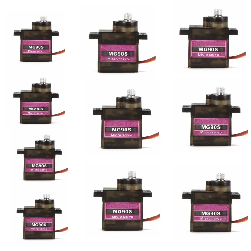 

100PCS MG90S Metal Gear RC Micro Servo for RC Model Truck Boat Racing Car Helicopter Airplane and Robot