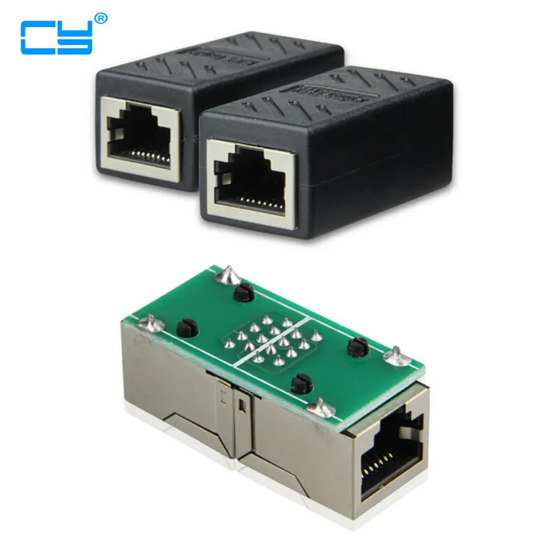 

Black Female To Female Network LAN Connector Adapter Coupler Extender RJ45 Ethernet Cable Join Extension Converter Coupler