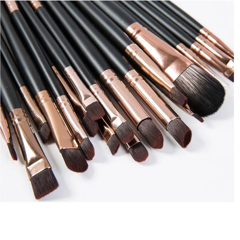 Brown Professional 20pcs Makeup Brushes Set Powder Foundation Make up Brush Tools kit Eye Liner Shader maquiagem (5)