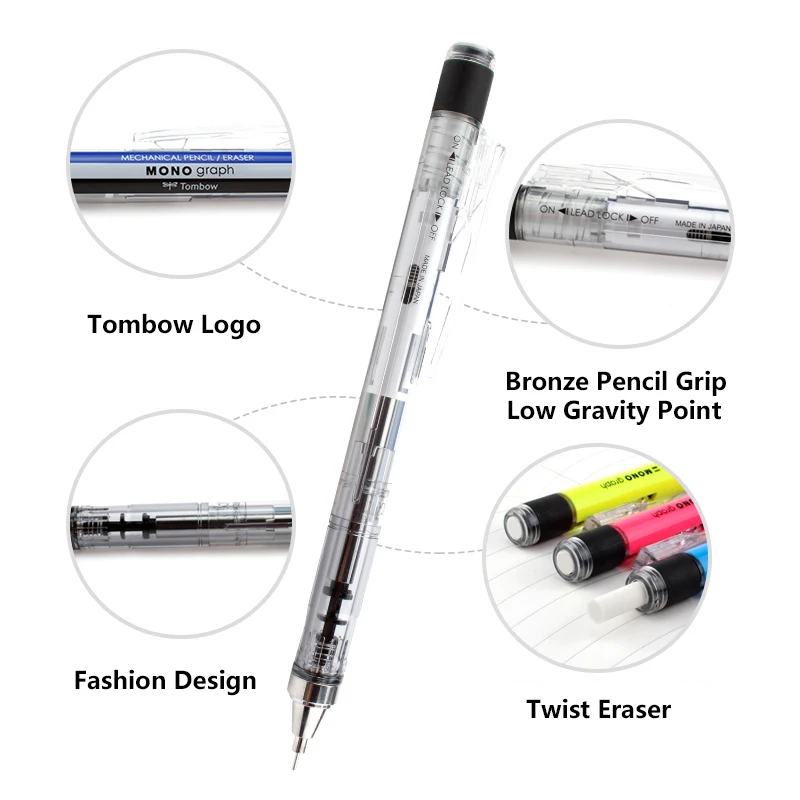 Mono Graphic Shaker 0 3 мм механический карандаш Tombow милый для рисования школьные
