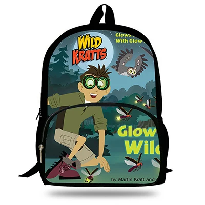 Новая горячая Распродажа Wild Kratts Популярные Симпатичные 16 дюймов ранцы аниме 3D рюкзаки с принтом с героями мультфильмов Travelbag для Одежда для мальчиков и девочек, для детей