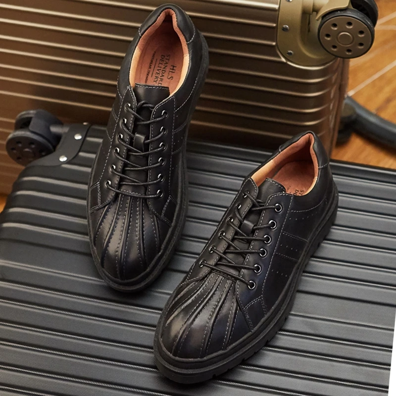 

MYCORON Casual Luxury Brand Shoes Handmade Men New Black Red Comfort High Quality Fashionable Brand Driving Shoes Herenschoenen