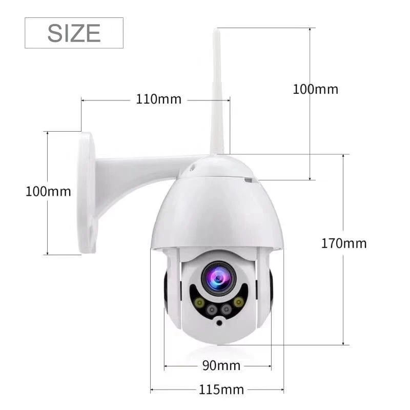 1080P Speed Mini Dome Wifi IP Camera 2mp Outdoor PTZ Wireless cctv Camera Android sd Card Slot Home Security Camera Waterproof 1080P Speed Mini Dome Wifi IP Camera 2mp Outdoor PTZ Wireless cctv Camera Android sd Card Slot Home Security Camera Waterproof