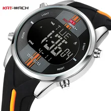KAT-WACH Fashion Brand Watches Men Sports Watches Waterproof LED Digital Quartz Men Military Wrist Watch Clock Relogio Masculino relogio masculino 2018 honhx boys sports clock children digital led watches kids life waterproof rubber silicone wrist watch ju