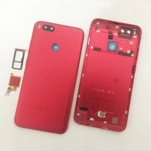 Image 2 - Original For Xiaomi Mi A1 5X MiA1 Mi5X Battery Cover Housing Back Door Housing + fingerprint sensor flex cable + +Sim Tray