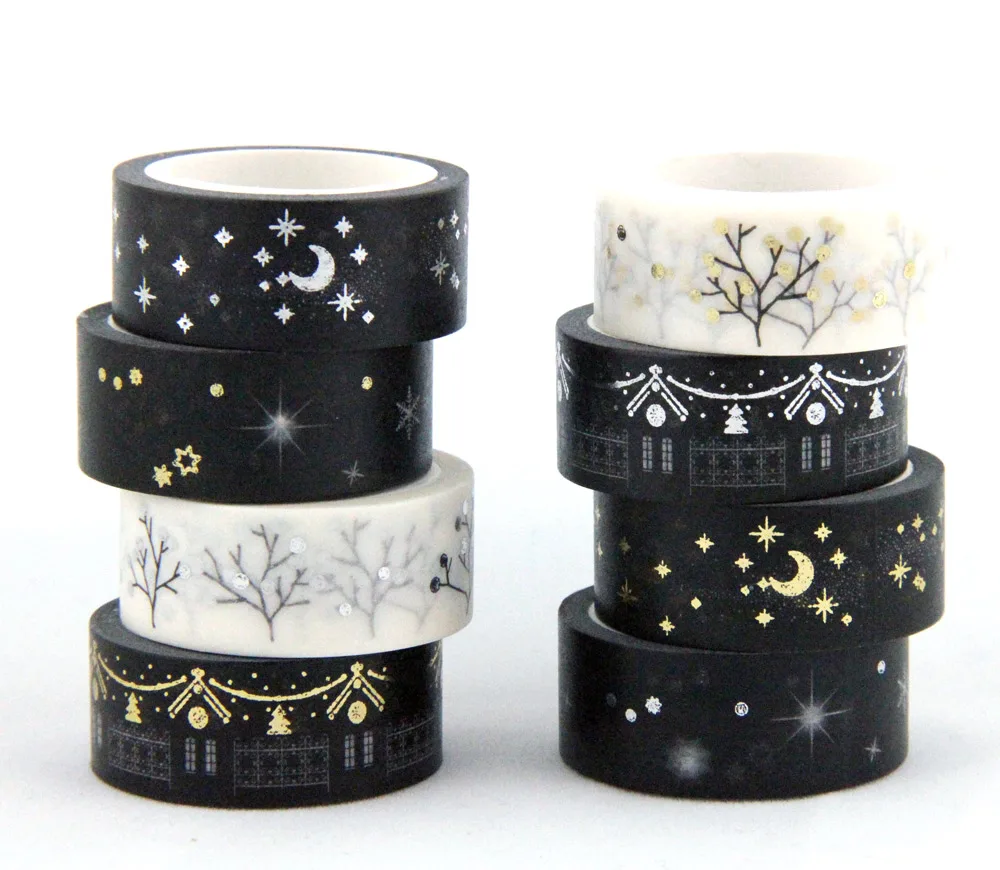 

1X 10m Black Tape Scrapbooking DIY Sticker Decorative Masking Japanese Washi Tape