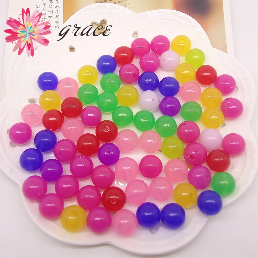 Buy 200pcs/lot 12mmTranslucent Acrylic Round Jelly