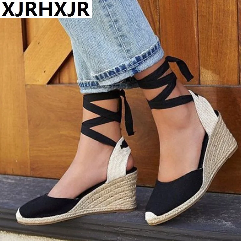

Big size 35-43 Platform Sandals Wedge Women High Heels Round Toe Rome women Sandals Fashion Female shoes Summer Ladies shoes