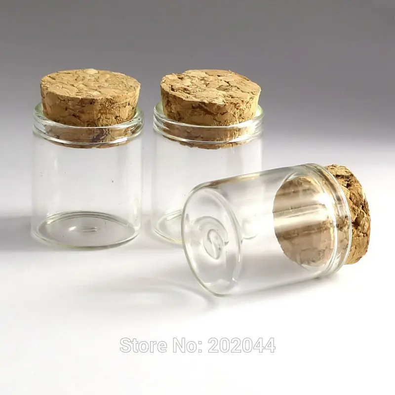 20Pcs 50Pcs 100pcs 6ml Mason Jar Glass Bottles Jars With Cork Stopper