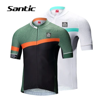 

Santic Pro Road Mountain Cycling Jersey Short Sleeve 2018 Racing Team Bike Shirt Men Summer Motocross Bicycle Jersey Clothing