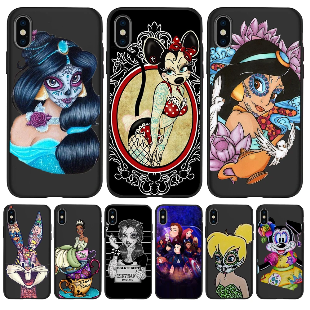 

princess cartoon cute Custom For iPhone X XR XS Max 5 5S SE 6 6S 7 8 Plus phone Case Cover phone Funda Coque Etui Luxury