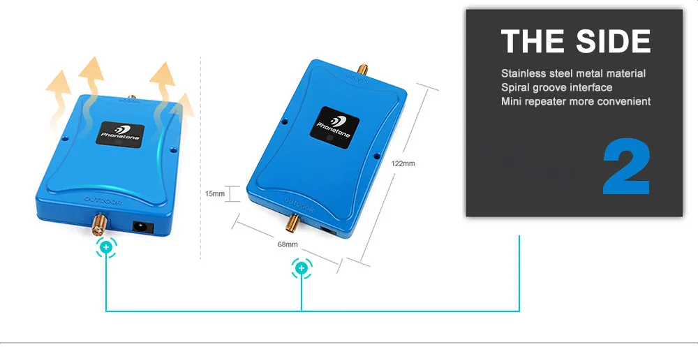 GSM усилитель сигнала 3g повторитель для сотового сигнала Усилитель 850 МГц однополосный ретранслятор усилитель связи с высоким коэффициентом усиления 70 дБ