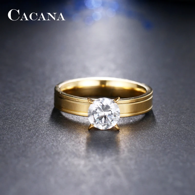 CACANA Stainless Steel Rings For Women Exquisite Personalized Fashion Jewelry Wholesale NO.R71