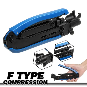 

Terminals Crimper RG59 RG6 RG11 Cable F Type Connector Coaxial Compression Plier Network Wire Cable Crimping Tool