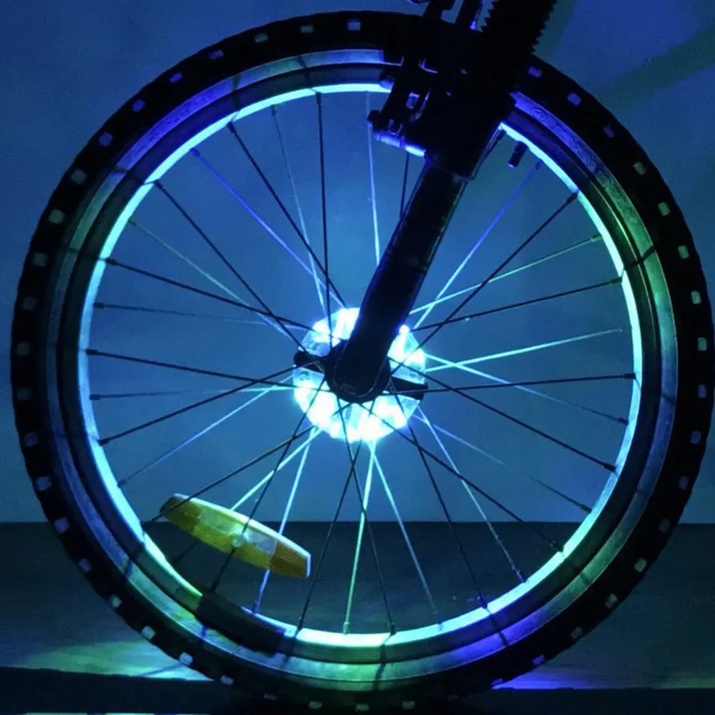 Rechargeable Bicycle Hub Light 8LED USB Charging Cycling Safety Night Lamp 8 Flash Modes Waterproof MTB Road Bike Light