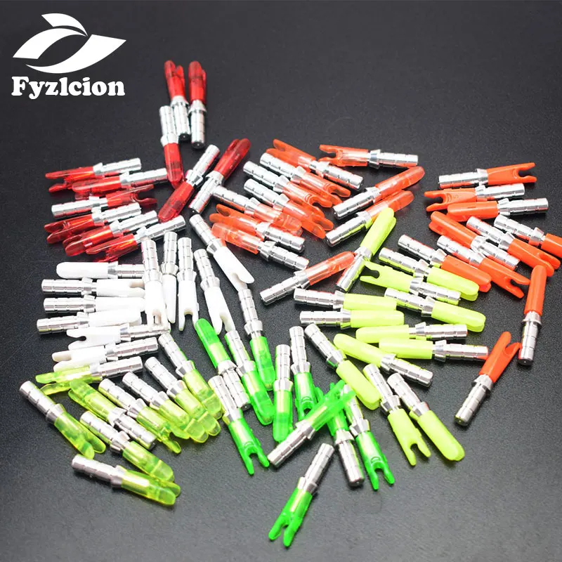 

10pcs ID6.2mm internal pin arrow nocks compound bow hunting and shooting Alu pins + plastic nocks aluminum carbon arrow