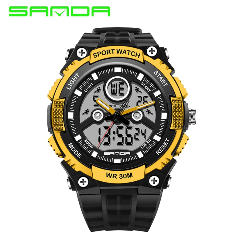 

Men Sport Watch 4Color Digital Watch Outdoor Shock Leader Fishing Line Hodinky Men Waterproof Electronic Watch Relogio Masculino