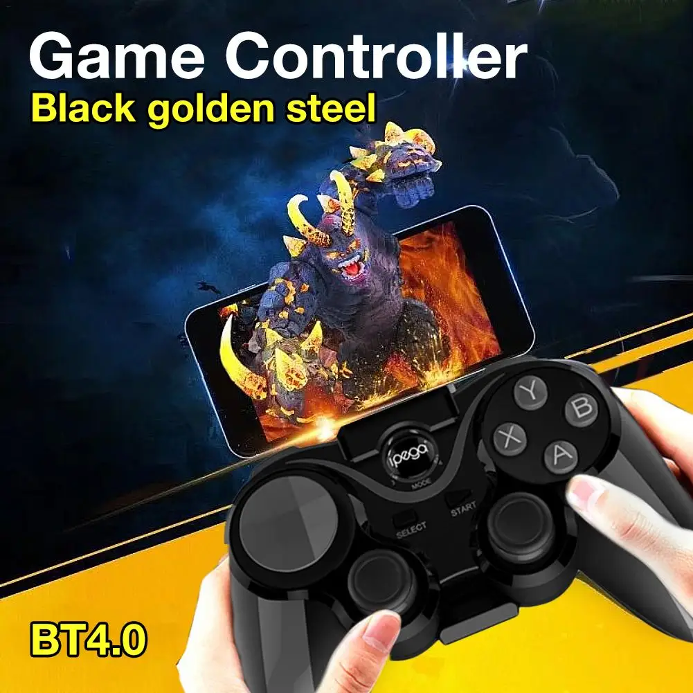 PG-9128 Wireless Bluetooth 4.0 Gamepad Double Vibrating With Display Game Console Joystick For IOS 