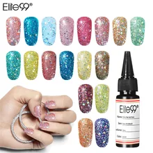 Elite99 30 мл гель для ногтей с блёстками лак замочить от УФ светодиодный основа верхнее покрытие маникюр Декоративный Лак для ногтей лак
