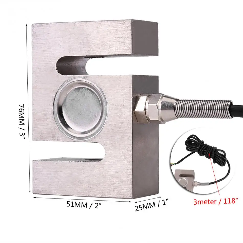 S тип датчик веса тензодатчика датчик взвешивания 500 кг с кабелем датчик давления профессиональный инструмент
