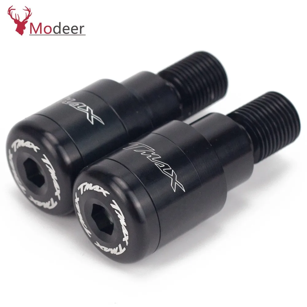 T-max Logo Motorcycle Bar Ends Hand Grips Handlebar End Plugs Caps Cover For Yamaha T max Tmax 530 500 Tmax530 tmax500 (1)_Jc