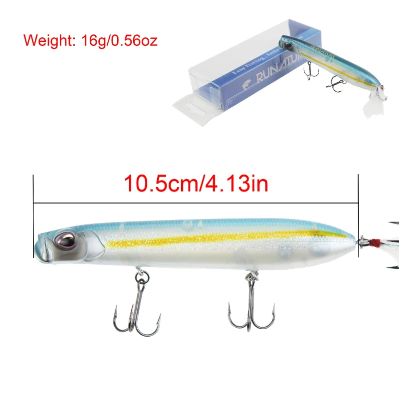 Runature плавающий Поппер рыболовные приманки искусственные приманки жесткая приманка 105 мм/16 плавающая приманка рыболовные снасти для рыбалки наживка для рыбалка приманка для рыбной ловли