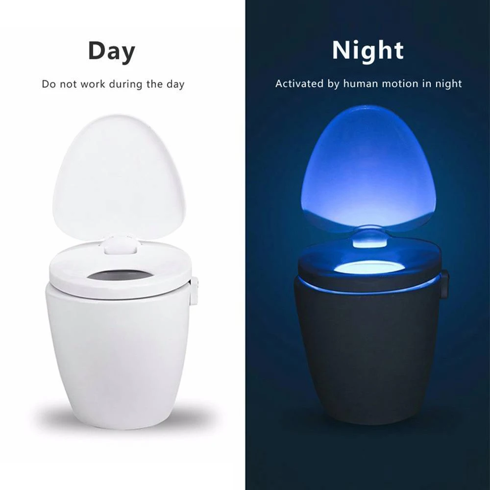 8 цветов светодиодный ночной Светильник для туалета и ванной, Активированный датчик сиденья, уф бактерицидный стерилизатор, светодиодный светильник WC, новинка, Прямая поставка