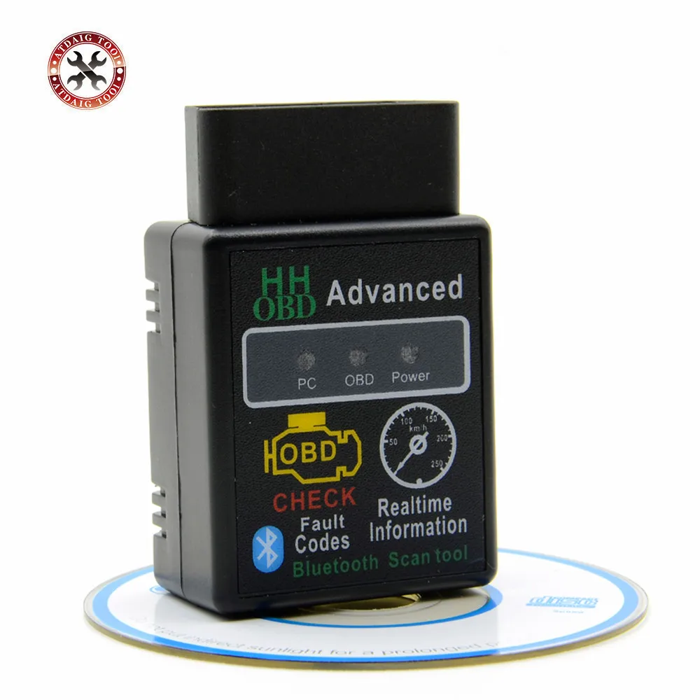 

HH OBD ELM327 Bluetooth OBD2 OBDII CAN BUS Check Engine Car Auto Diagnostic Scanner Tool Interface Adapter For Android PC