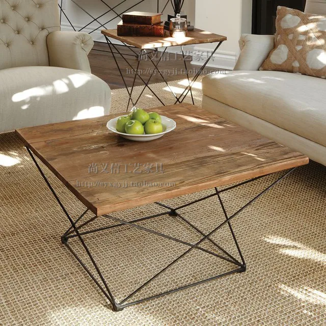 loft retro minimalist industrial style furniture living room coffee