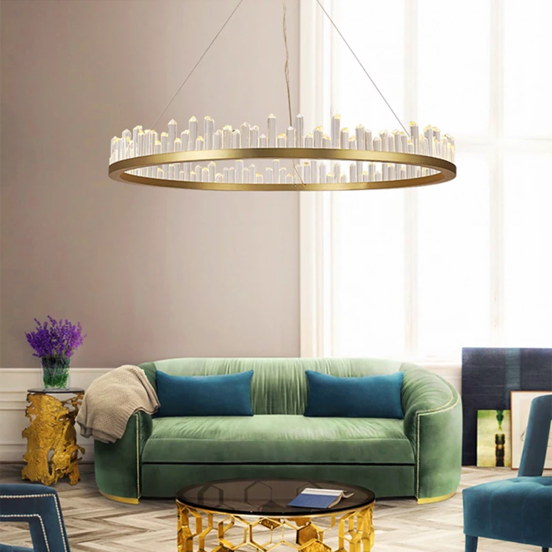 

Nordic Dining Room chandeliers Crystal Modern minimalist creative personality led living room bedroom cafe Chandelier Fixture