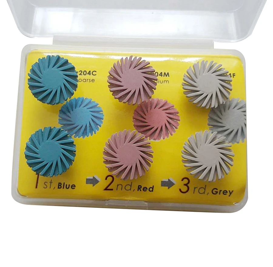 

6 Pcs Dental Composite Polishing Disc Kit Spiral Flex Brush Burs
