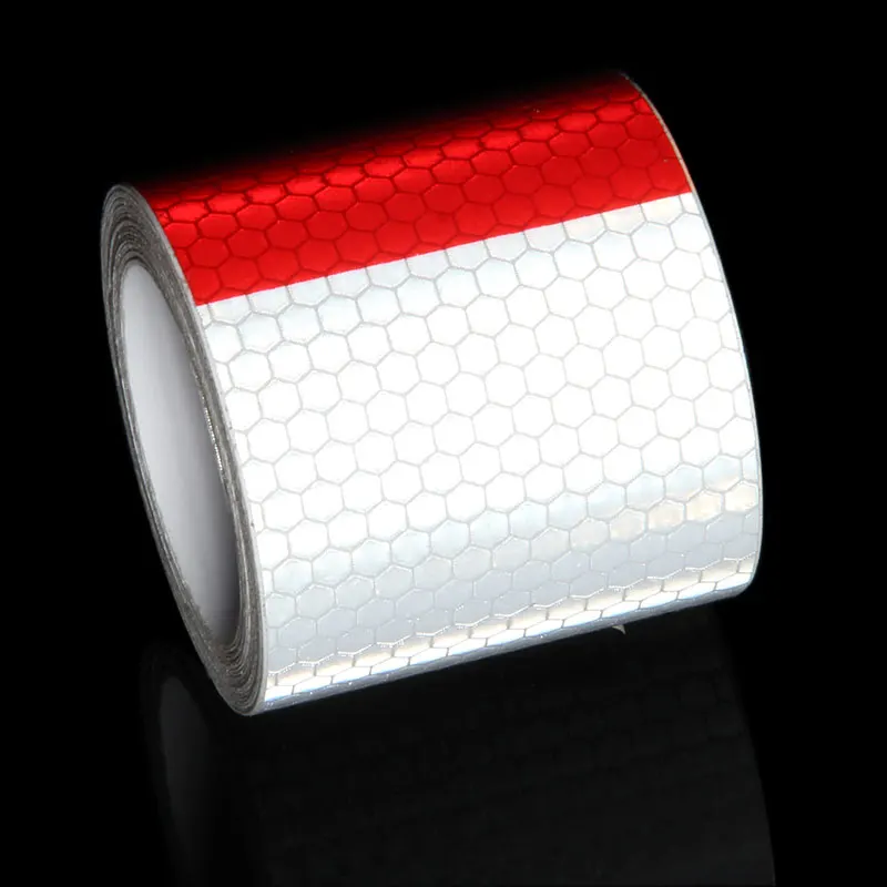 

2" x 10yd Conspicuity Tape Reflective Red White Trailer Reflector Caution Safety Warning Sticker cinta reflectante adhesiva