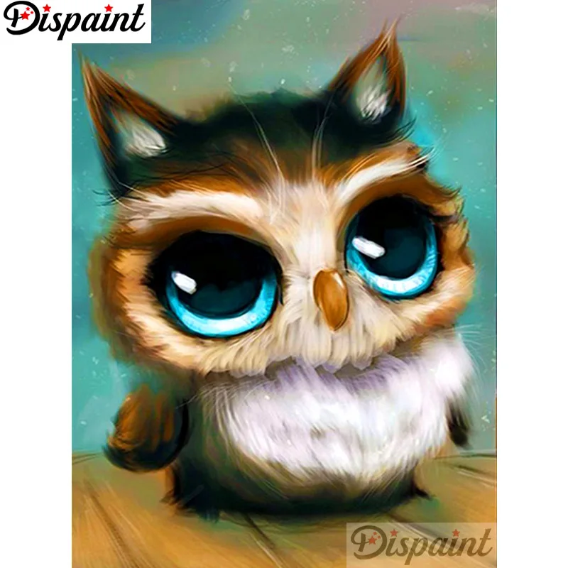 

Dispaint Full Square/Round Drill 5D DIY Diamond Painting "Cartoon owl" Embroidery Cross Stitch 3D Home Decor A11953