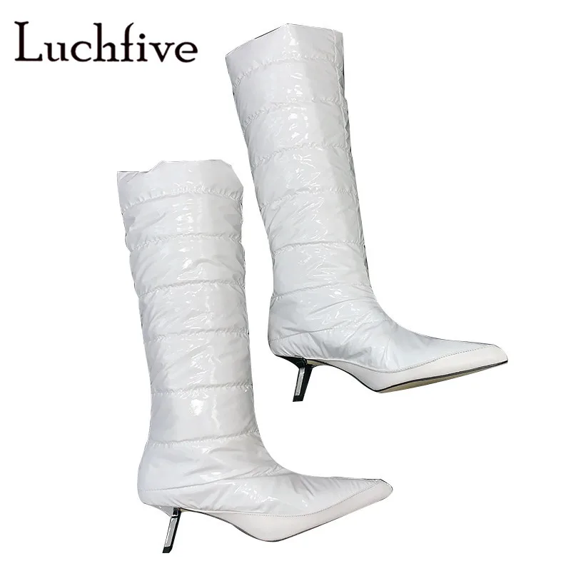 small heel long boots