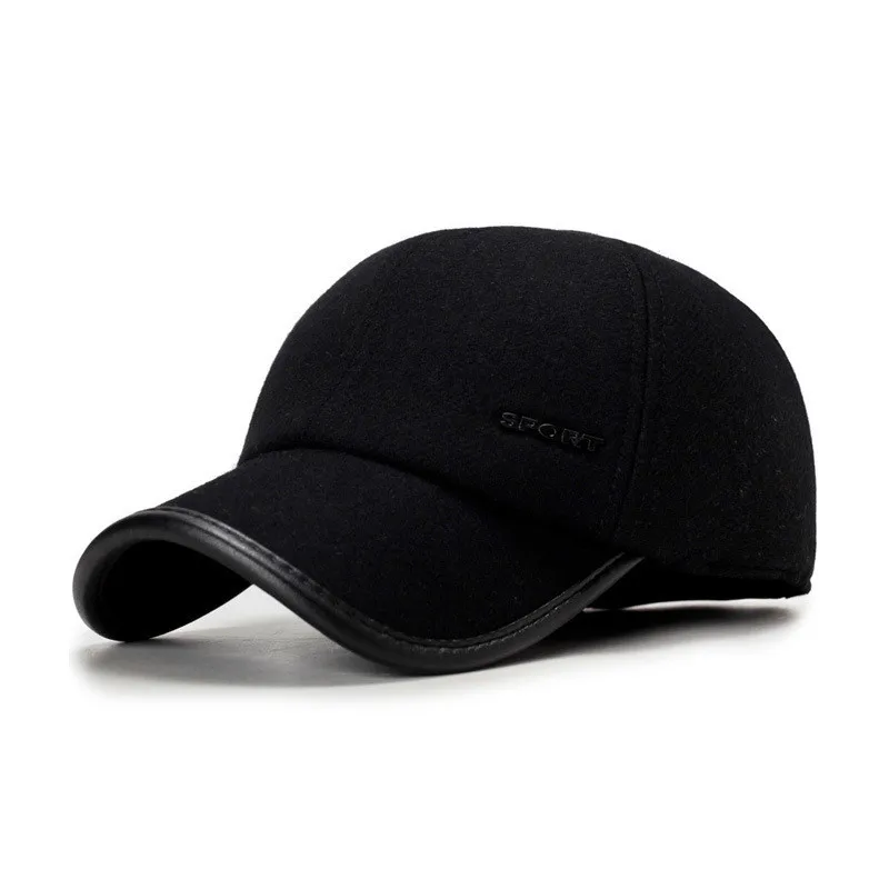 

Brand NEW Autumn Winter Baseball Caps For Men With Ear flaps Cotton Thick Warm earmuffs Cap Men Dad Hat & Caps Casquette