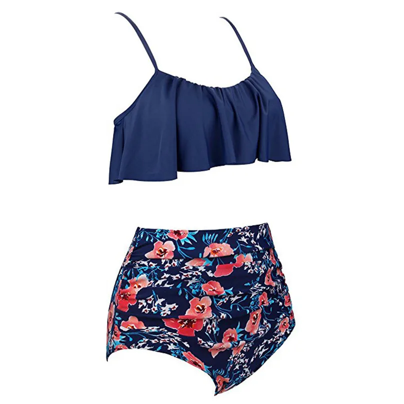 Women High Waist Bikinis Set Swimwear Swimuit Female Retro Beachewear Bikini Set 2019 new hoty sale #4A01 (18)