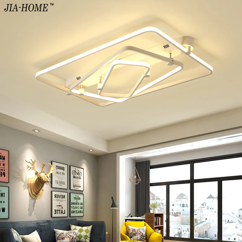 

New Led Ceiling Lights remote control or switch Rectangular Acrylic Ceiling Lamp for living room bedroom luminaria teto