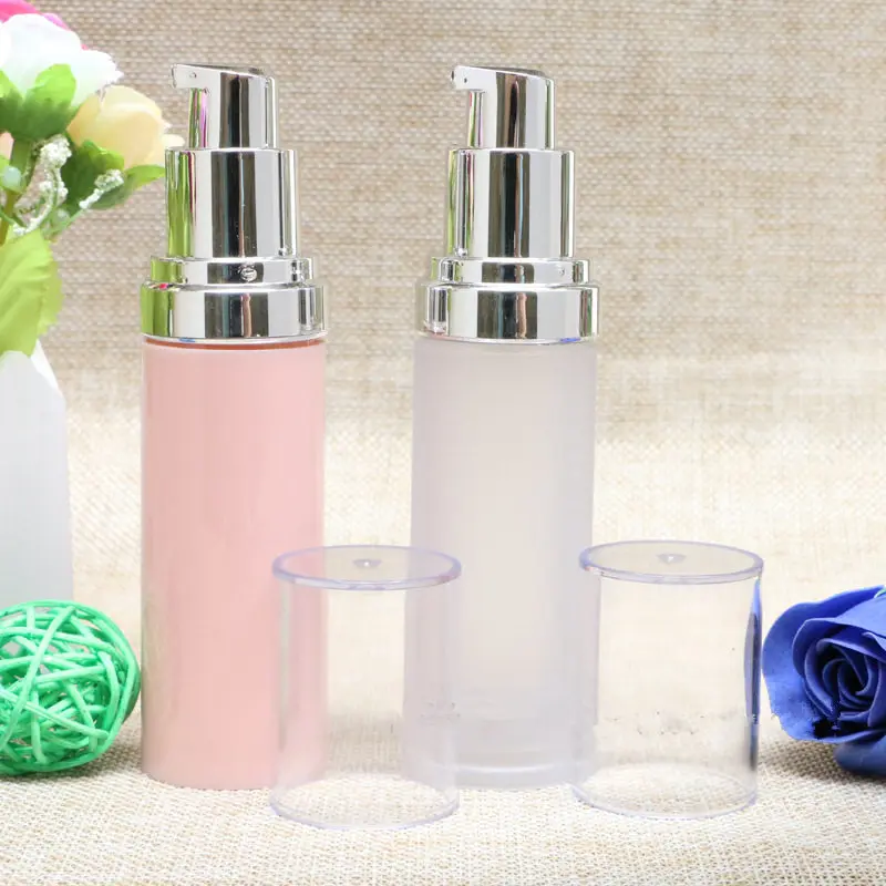 Download 30ml Frosted/Pink Vacuum Airless Bottle empty cosmetic containers Lotion Plastic Packaging ...