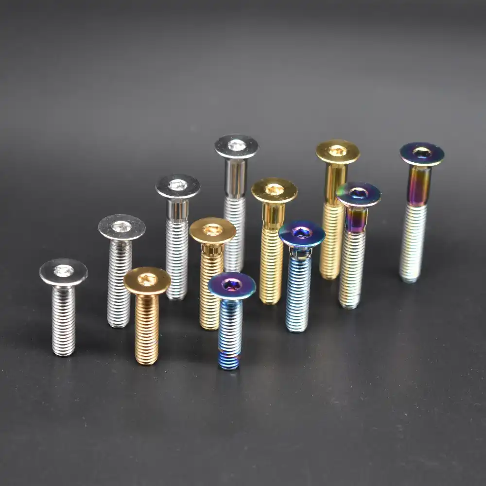 4Pcs M6X30mm Colorful Bike Titanium Ti Gr5 Countersunk Flat Head Bolts Screw