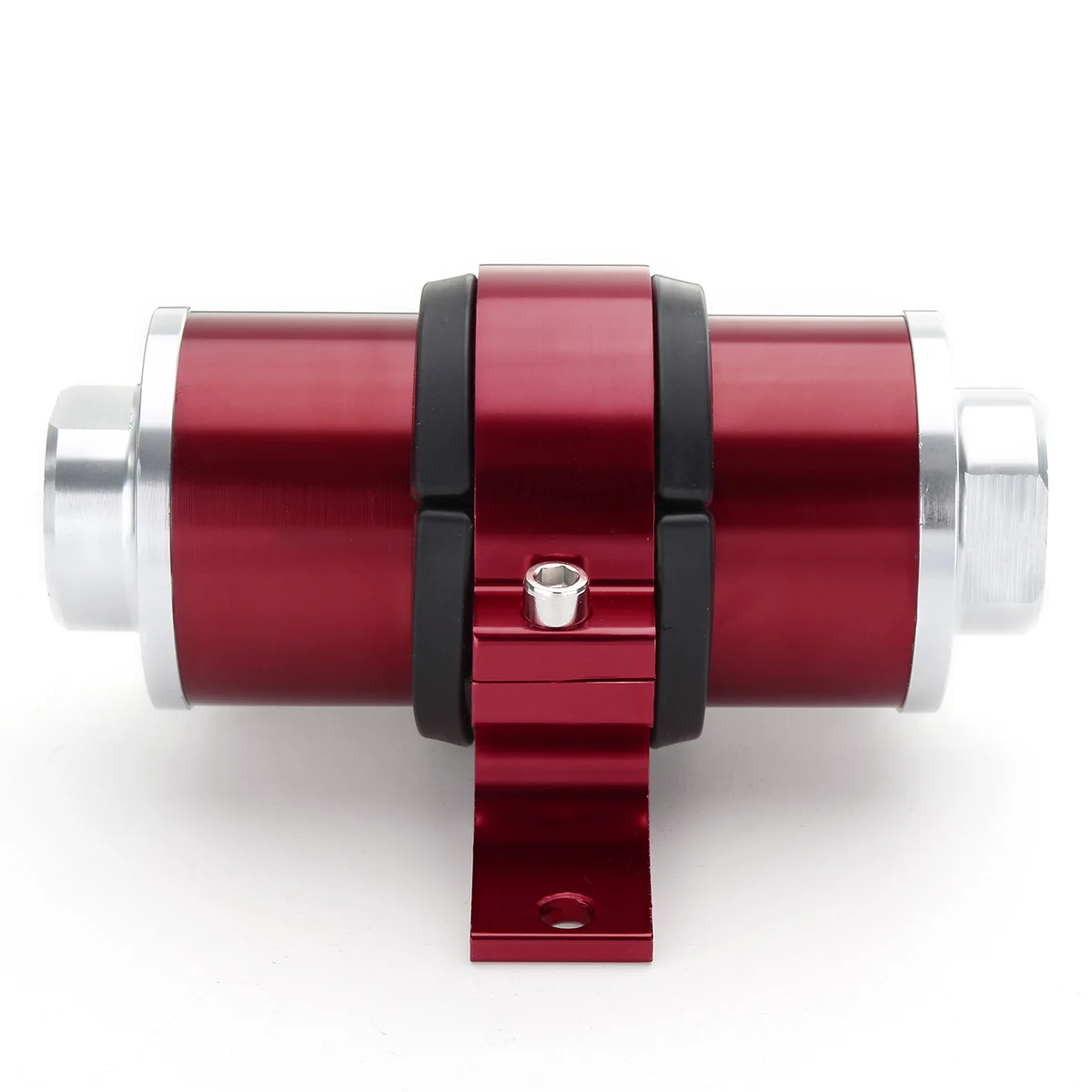 Filtro de Combustível em Linha de Tarugo de Alumínio + Suporte Micron Gasolina An6 An8 An10 30 5 AN6 AN8 AN10 30 Micron Gasolina Filtro