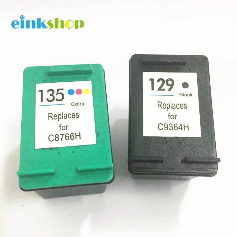 Картридж для принтера einkshop 129 135 совместимый с HP Photosmart 5943 6943 6983 C4183 D4163 2575 D5163 8053|ink