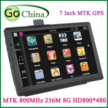 iaotuGo 10 pcs/lot 7inch Car GPS Navigator MTK800MHz 256M 8G FM navegador movimento de navios free new maps