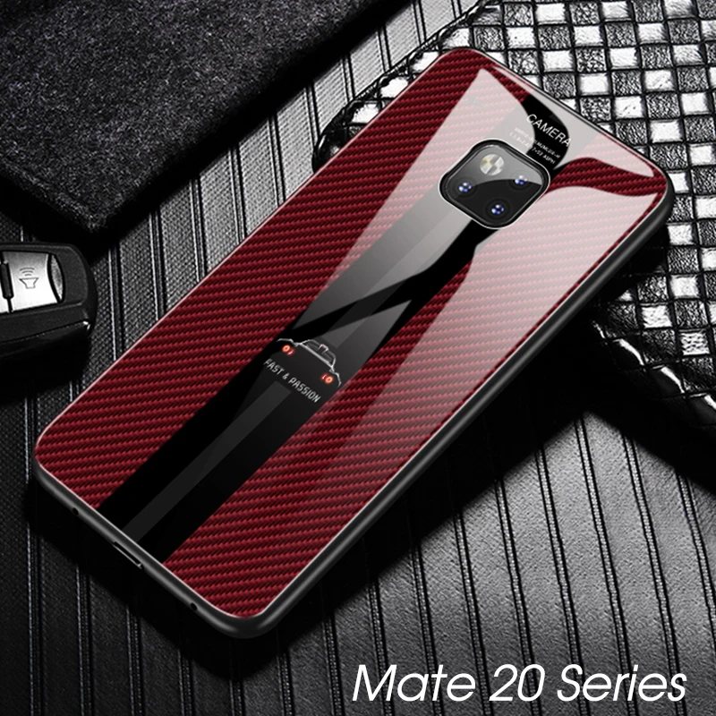 For Huawei Mate 20 Light Case Painted Glass Case For Huawei Mate 20 Pro Porsche Cover For Huawei Mate 20pro Mate20 Lite 20 Pro
