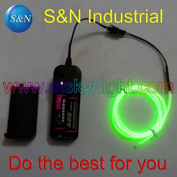 

3M Yellow Flexible Diameter 2.3MM EL Wire 2AAA mini Controller for holiday decoration creative usage free shipping