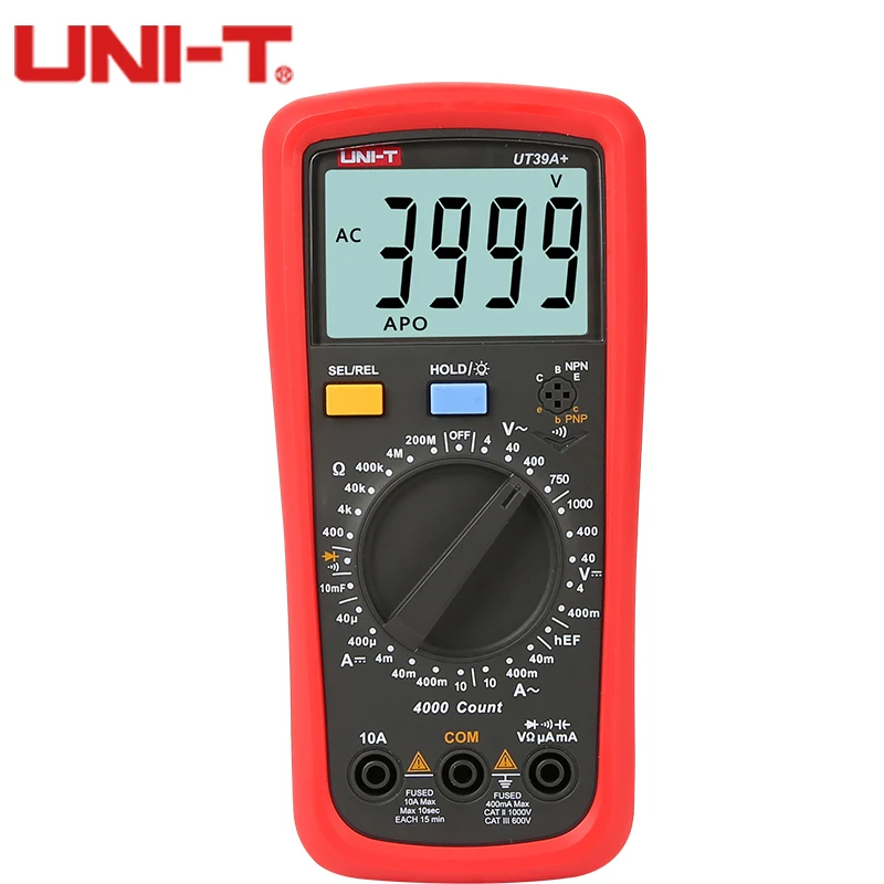 

UNI-T UT39A/C + Capacitance multimeter Digital Multimeter AC/DC Voltmeter Tester Ammeter Resistance Capacitance Tester