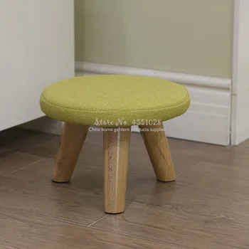 

Simple and Stylish Solid Color Stool Household Wood Shoes Stool Creative Round Cute Childrens Stool 29x29x30cm Dotomy Kids Stool