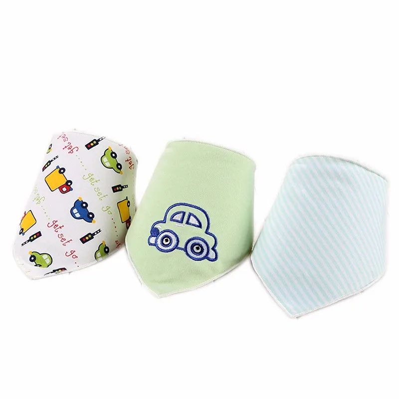 3 pcslot BABY BIBS Cotton Scarf  Baby Feeding Cute Styles Bandana Baberos Bebes New Born Baby Towels Bibs & Burp Cloths Bibs (21)