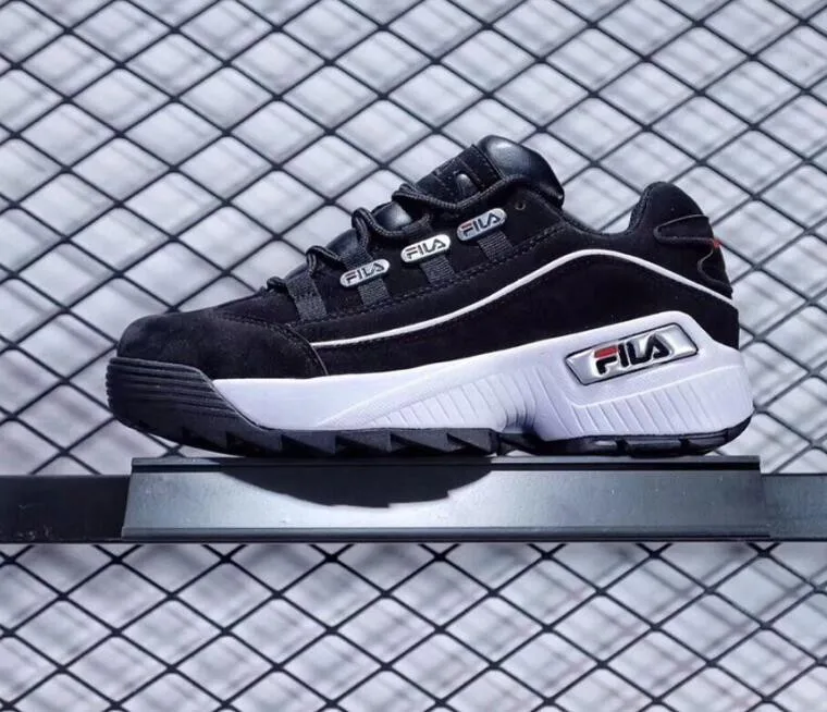 

Filas Disruptor Ii 2 Retro Sneakers Women Running Shoes White Yellow Summer Height Increasing Outdoor Shoes black white 36-40